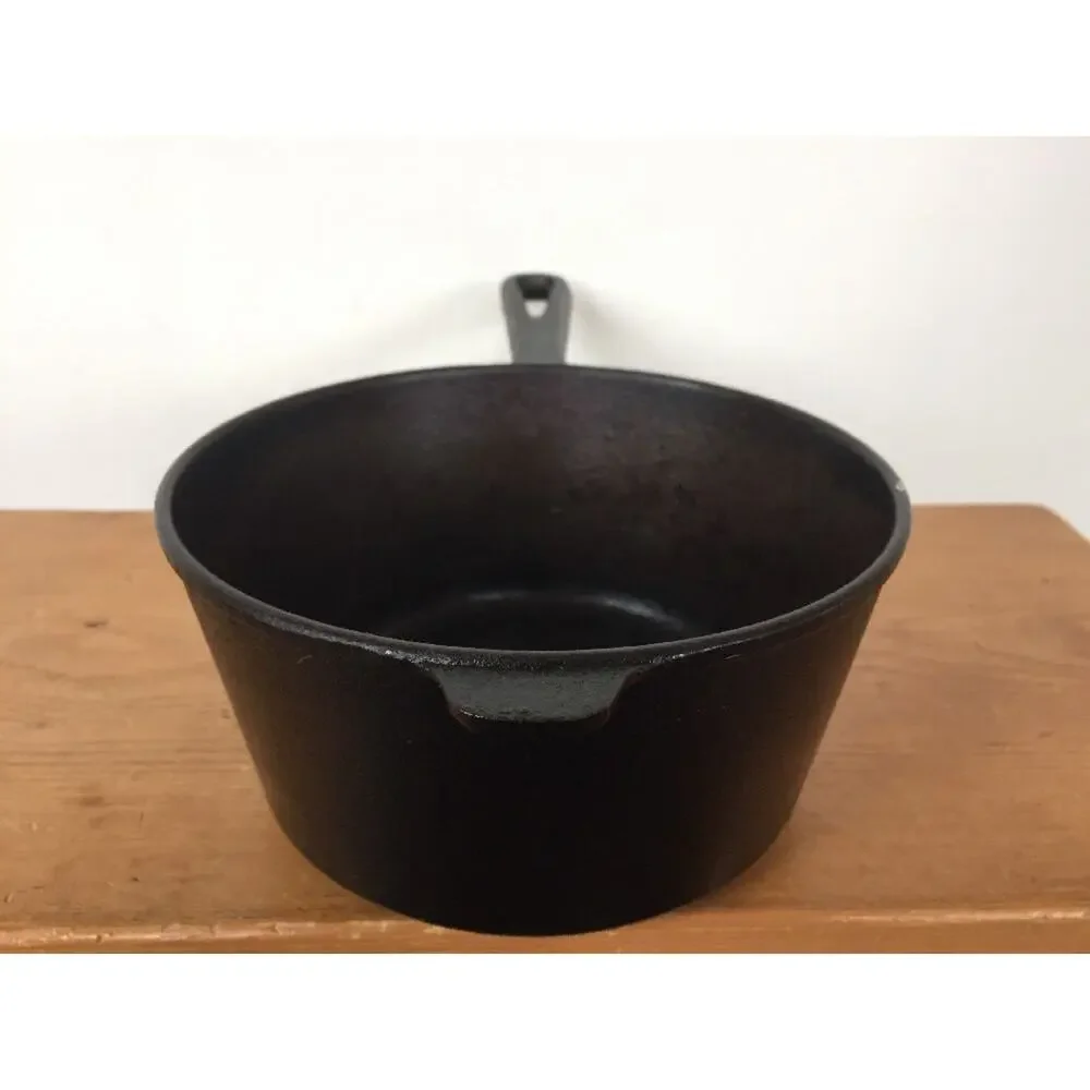 Vintage Classic Brand Seasoned Cast Iron Soup Sauce Bean Pot Cookware 7